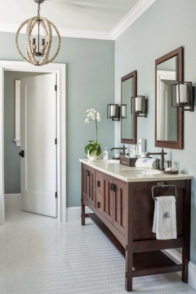 10 Best Paint Colors For Small Bathroom With No Windows - Blue Gray Paint Color Bathroom 400x600
