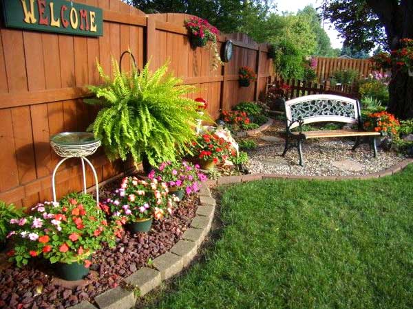 By the fence small flowers garden. #gardens #gardening #gardenideas #gardeningtips #decorhomeideas