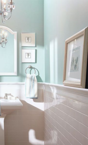 10 Best Paint Colors For Small Bathroom With No Windows Decor Home Ideas Seafoam Green Bathroom Paint Color 363x600