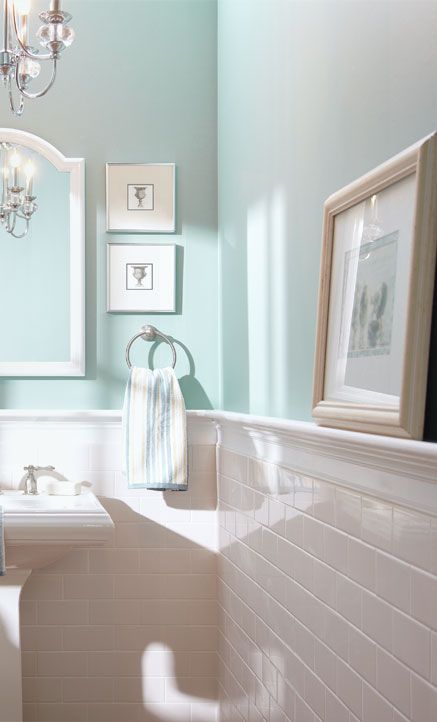 10 Best Paint Colors For Small Bathroom With No Windows Decor Home Ideas - Seafoam Green Tile Paint Color