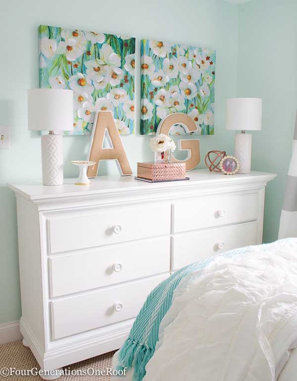 Turqouise girl bedroom decor #turquoise #bedroom #teen #girl #decor