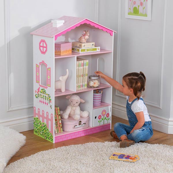 Dollhouse Cottage, Bookcase or Toy Storage #toystorage #bookcase #dollhousecottage #decorhomeideas