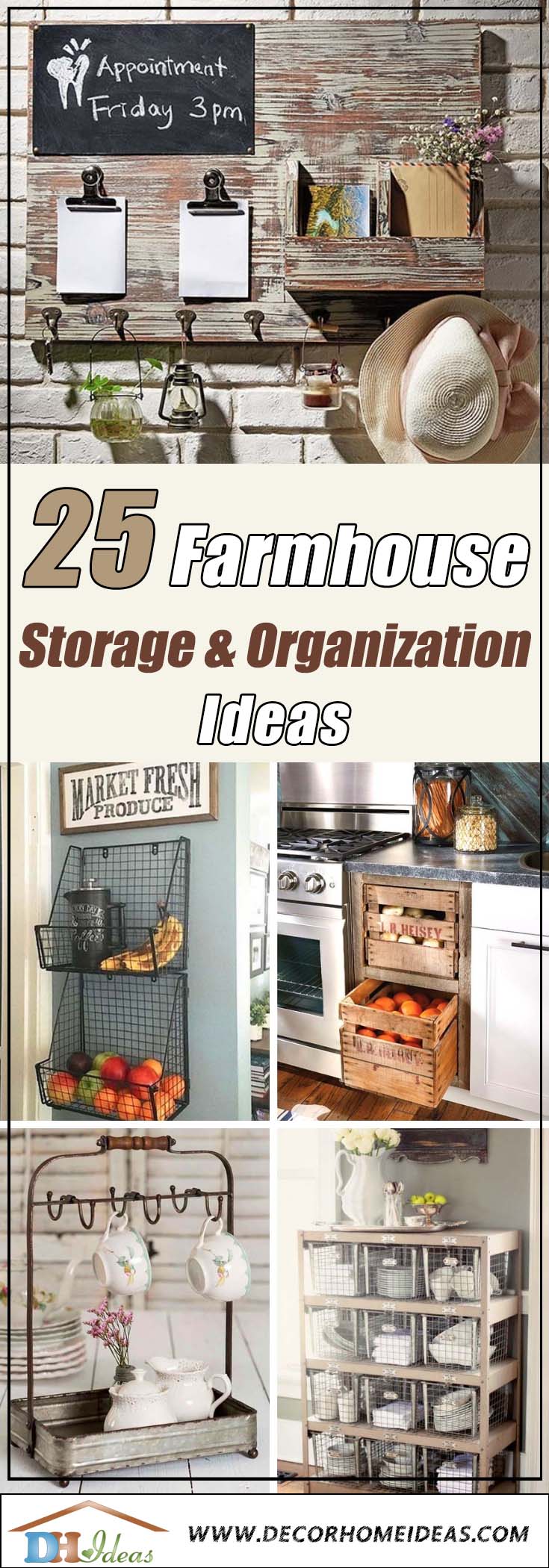 Farmhouse decor is loved by all and here are some kitchen storage and organization ideas to make it even more fascinating.