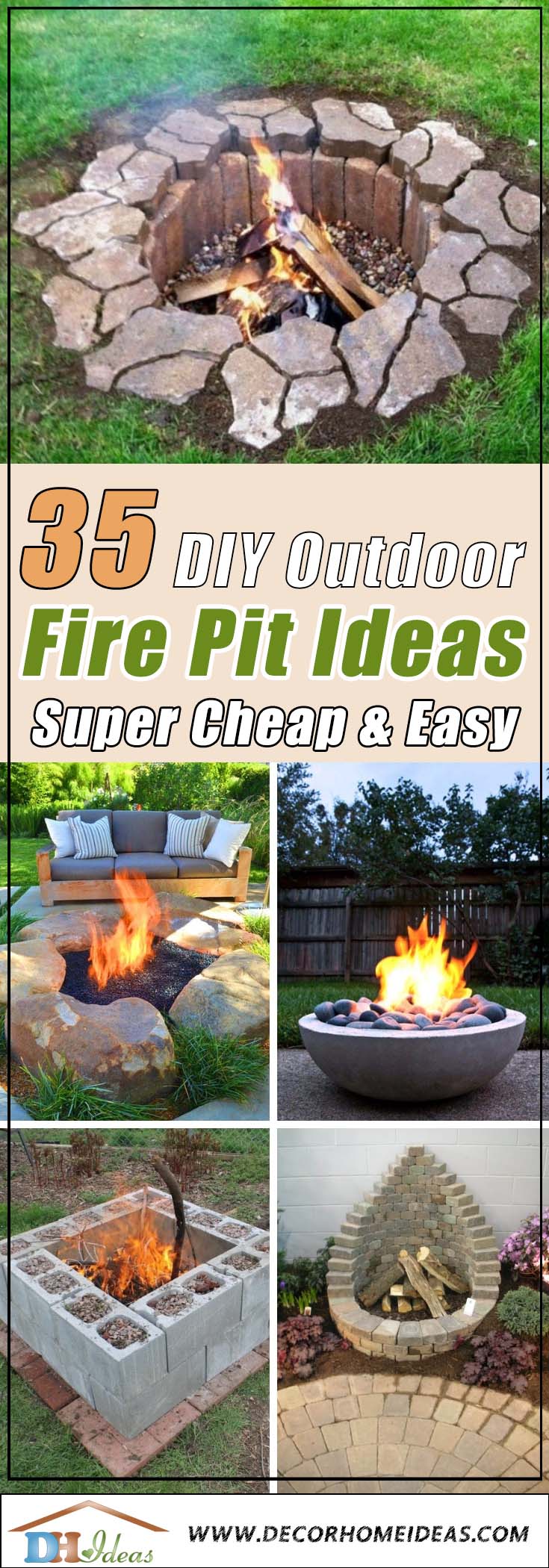 35 Easy To Do Fire Pit Ideas And, Inexpensive Fire Pit