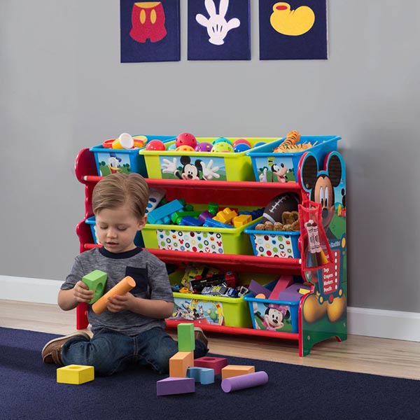 DIY Mickey Mouse themed toy organizer from 10 pieces #toystorage #mickeymouse #organizer #decorhomeideas