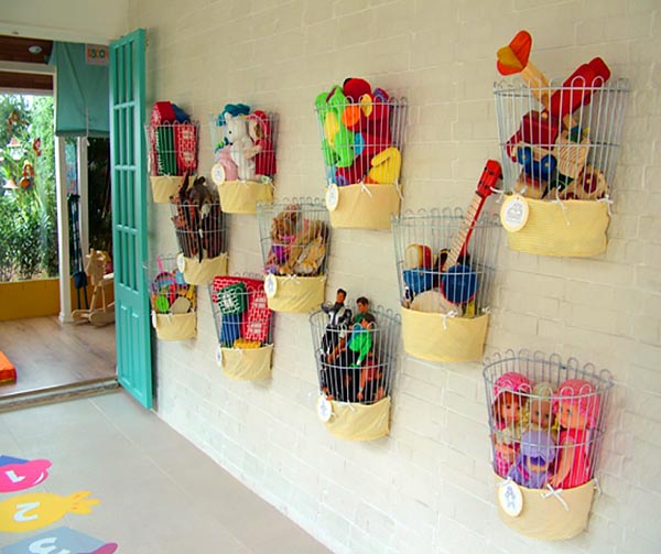 Toys organizers from baskets #toys #homedecor #storage #decorhomeideas