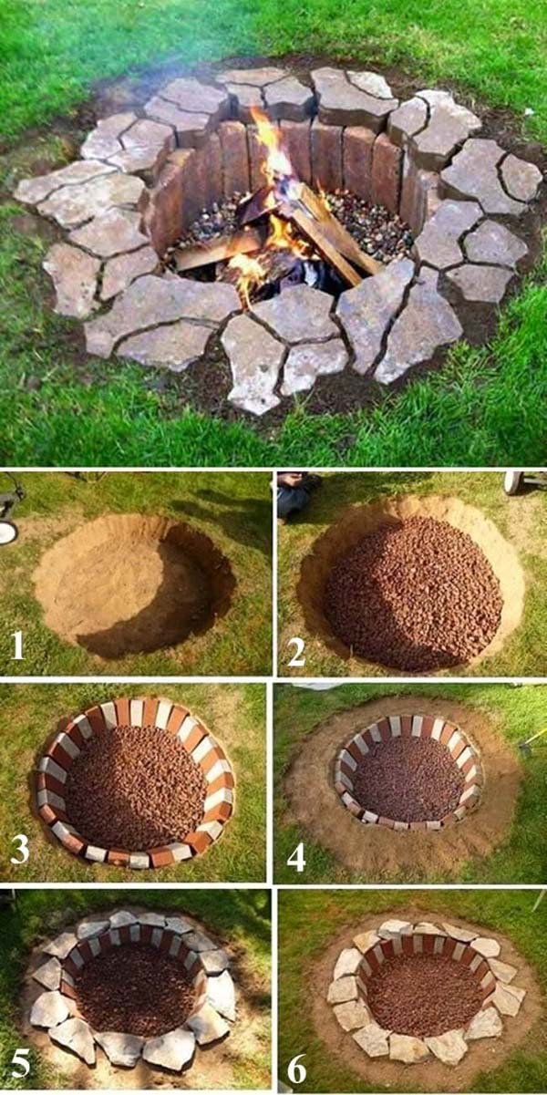 DIY In-Ground Fire Pit #firepit #firepitideas #diy #garden #decorhomeideas