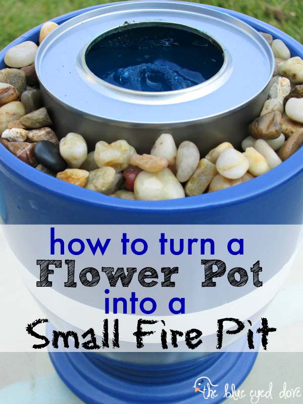 DIY Small Gas Fire Pit From Flower Pot #firepit #firepitideas #diy #garden #decorhomeideas