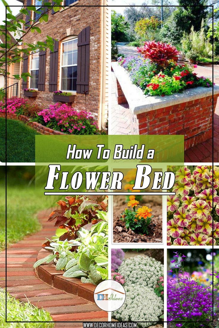 How to build a flower bed, soil, materials, flowers and tools. All the basic information to build your own flower bed #flowerbed #diy #garden #landscaping #decorhomeideas