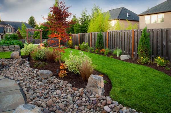 Landscaping with river rock #gardens #gardening #gardenideas #gardeningtips #landscaping #decorhomeideas