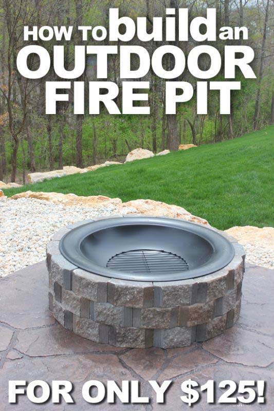 Raised Stone Fire Pit With Metal Grill Bowl #firepit #firepitideas #diy #garden #decorhomeideas