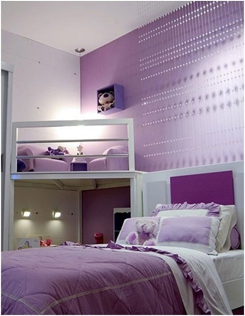 Modern purple teenage girl bedroom #purplebedroom #teenbedroom #girlbedroom #bedroom #homedecor #decorhomeideas