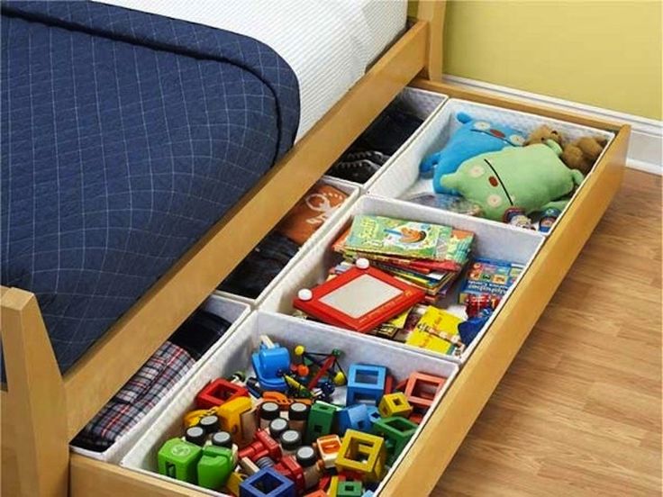 DIY Toy storage under the bed #toystorage #storage #organizer #bedstorage #decorhomeideas