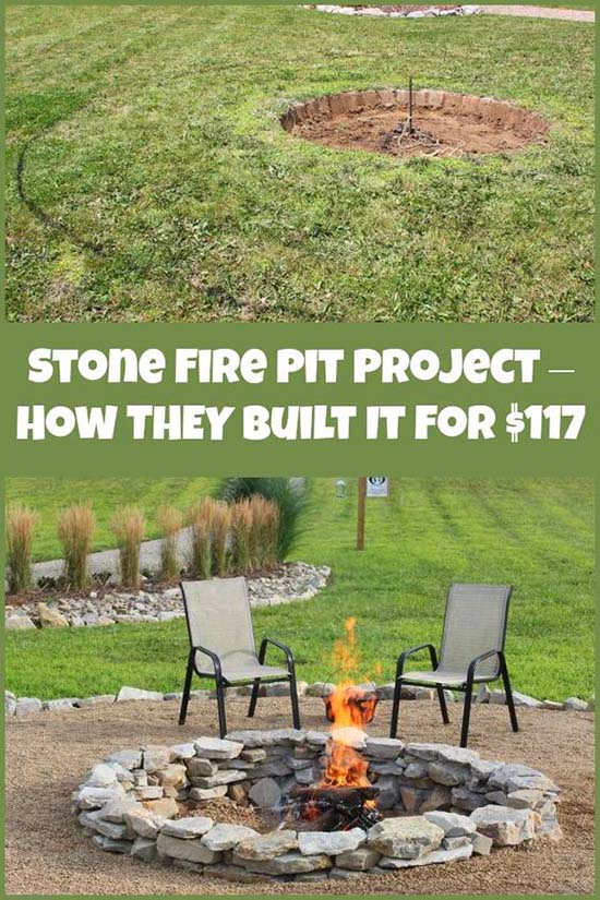 Stone Fire Pit Project Under $117 Step by Step Tutorial #firepit #firepitideas #diy #garden #decorhomeideas