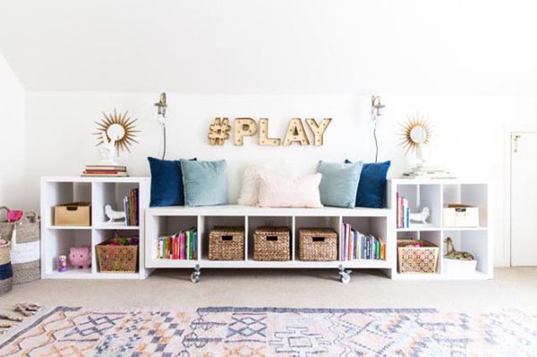 DIY Toy storage and books organizer play station #toystorage #bookcase #organizer #playstation #diy #decorhomeideas