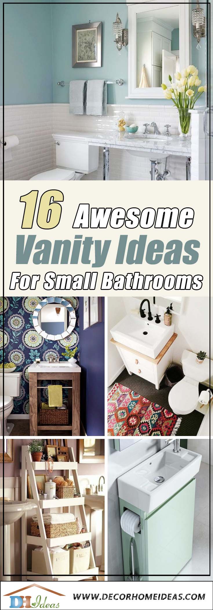 16 Awesome Vanity Ideas For Small Bathrooms #vanity #bathroomvanity #vanityideas #bathroom #bathroomideas #storage #organization #decorhomeideas