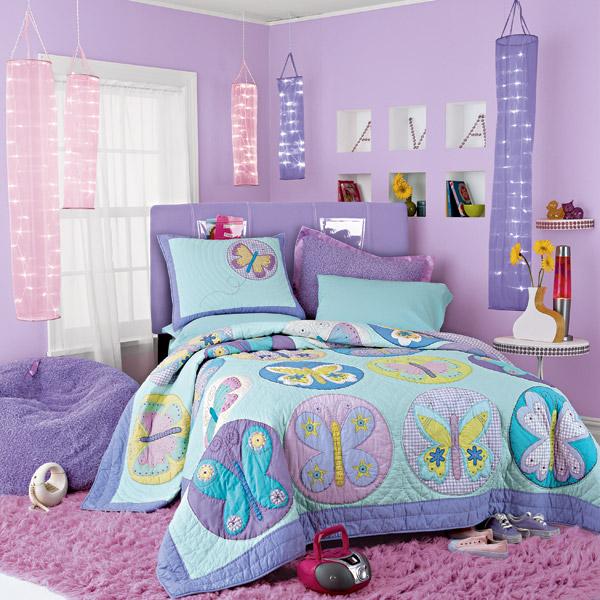 Cute purple bedroom ideas #purplebedroom #teenbedroom #girlbedroom #bedroom #homedecor #decorhomeideas