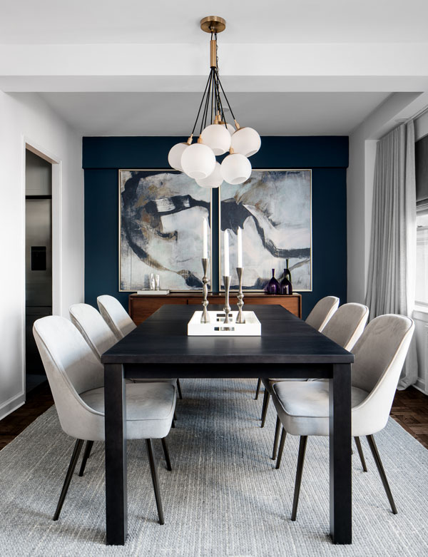 Fashionable modern black and white dining room #interiordesign #diningroom #homedecor #decorhomeideas