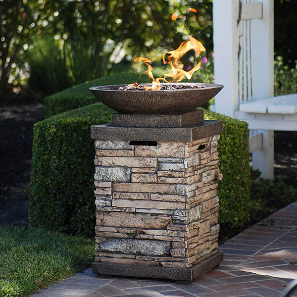 Propane gas fire pit bowl #firepit #gasfirepit #propanefirepit #firepitdesign #decorhomeideas