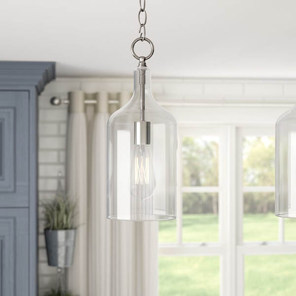 Simple clear glass farmhouse pendant #farmhousependant #farmhouse #pendant #farmhhousedecor #decorhomeideas