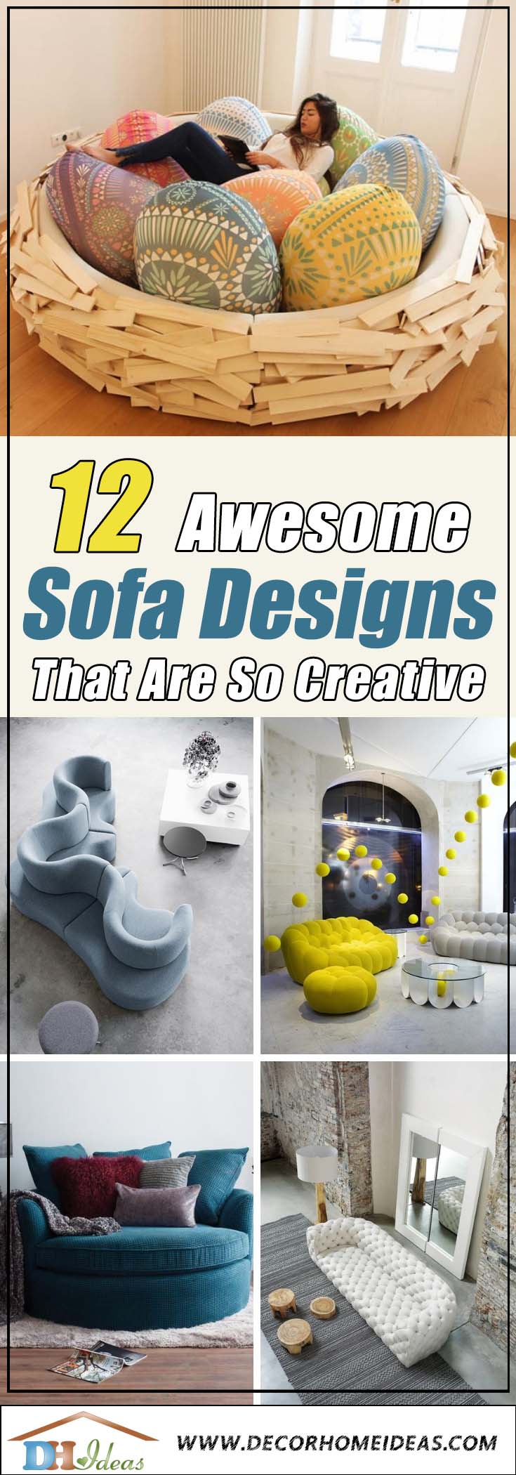 12 Creative Unforgettable Sofa Designs | Interesting sofa design incorporated in the interior design #sofa #design #furniture #interiordesign #homedecor #decorhomeideas