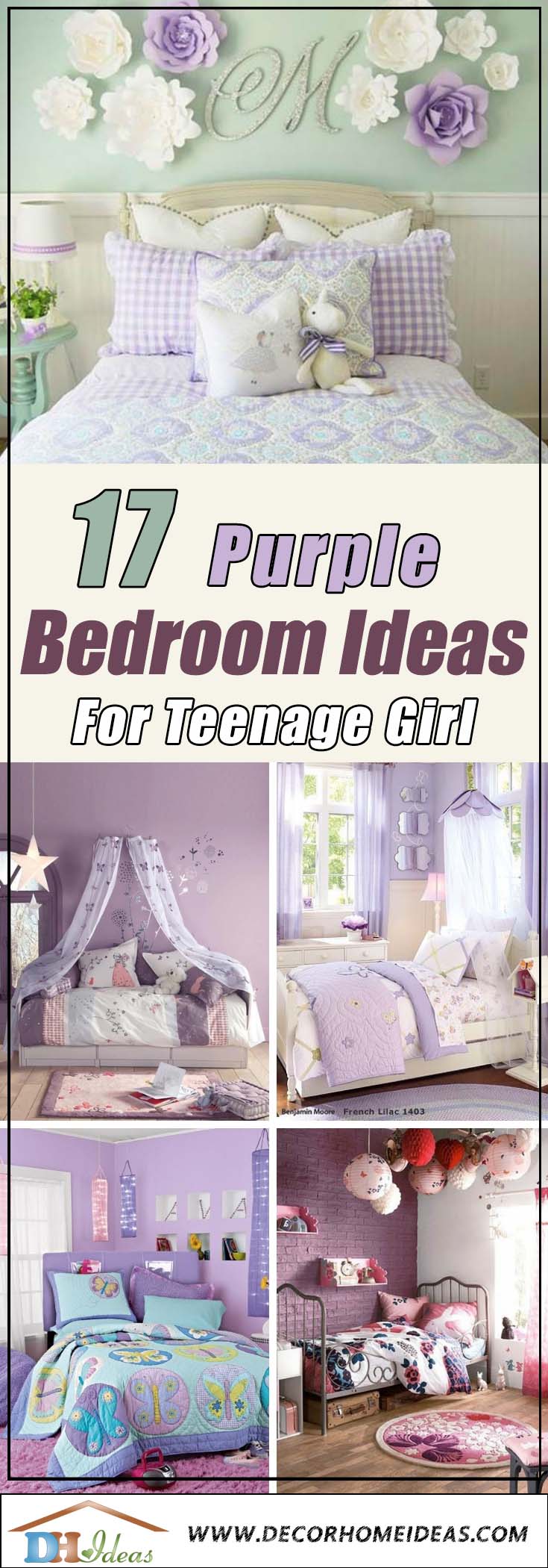 17 Purple Bedroom Ideas For Teenage Girl #purplebedroom #teenbedroom #girlbedroom #bedroom #homedecor #decorhomeideas