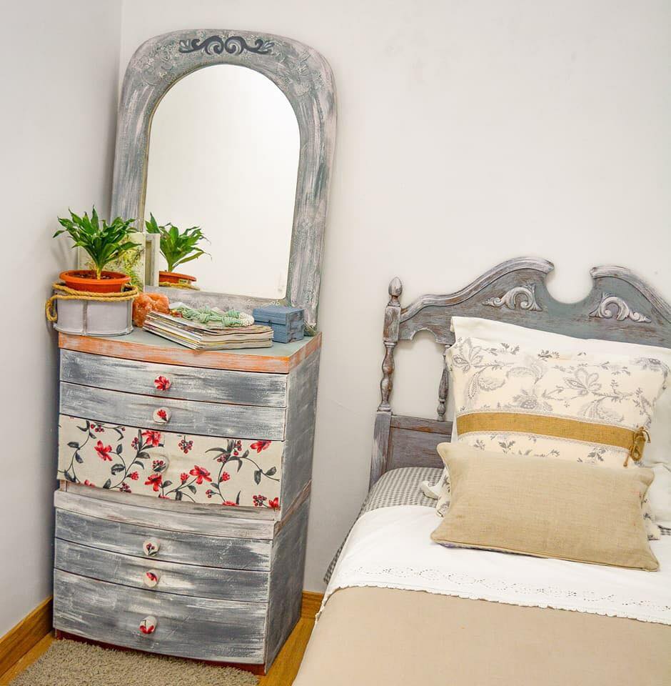 Bedroom mirror cabinet