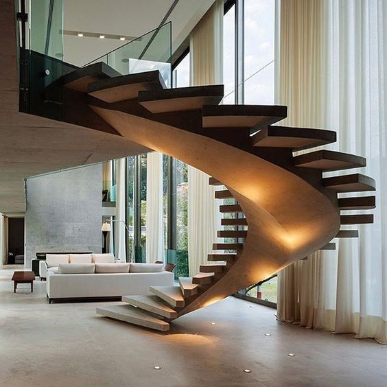 Contemporary staircase design #staircase #stairway #stairs #staircaseideas #decorhomeideas