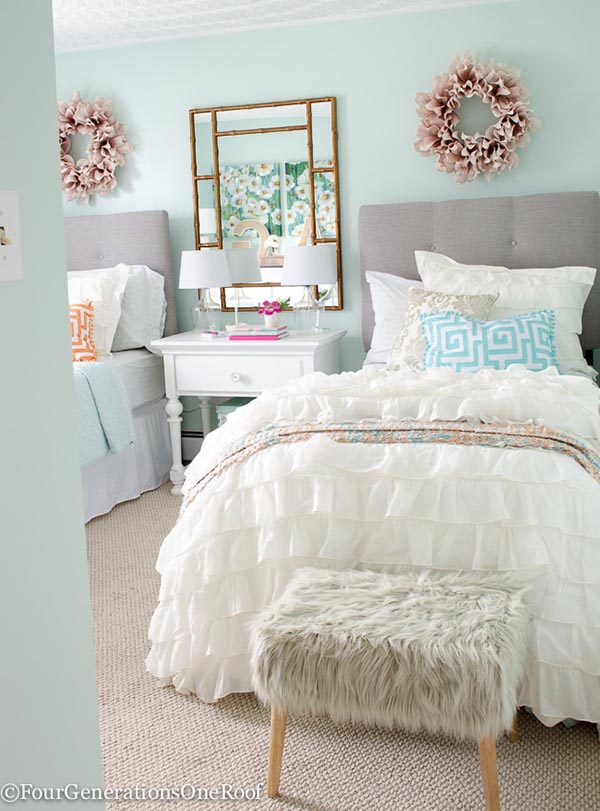 Cute teenage girls bedroom makeover #teengirlbedroom #girlbedroom #teenbedroom #bedroom #homedecor #decorhomeideas 