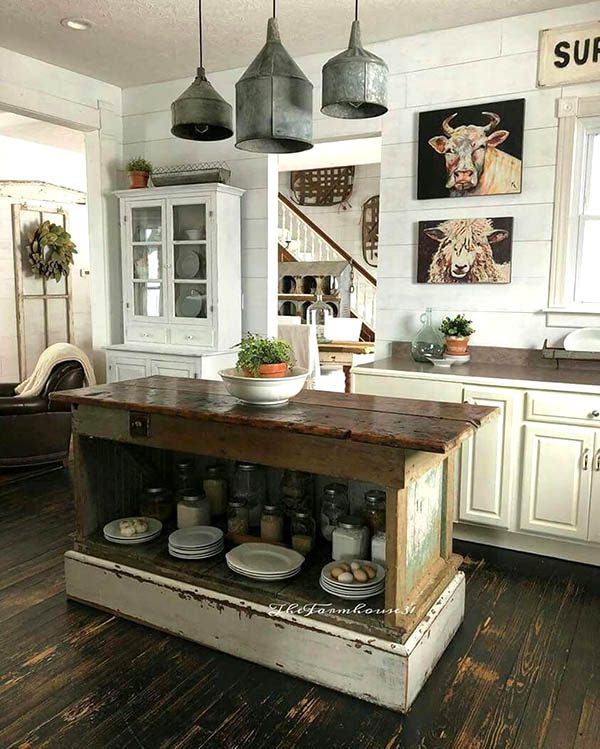 Decorating farmhouse kitchen #farmhousekitchen #farmhouse #farmhousedecor #kitchen #homedecor #decorhomeideas