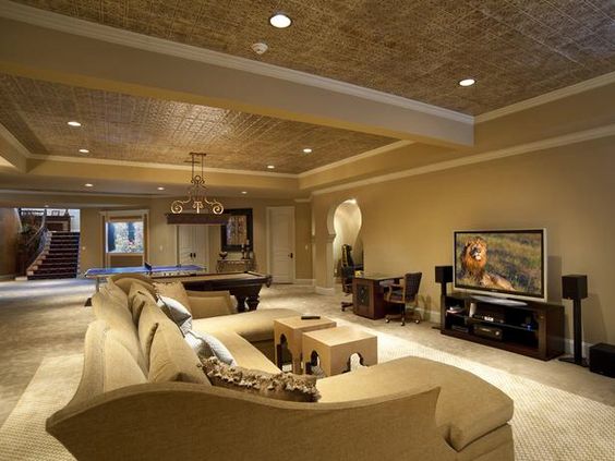 Luxury basement interior #basement #basementremodel #basementideas #basementdecor #homedecor #decorhomeideas