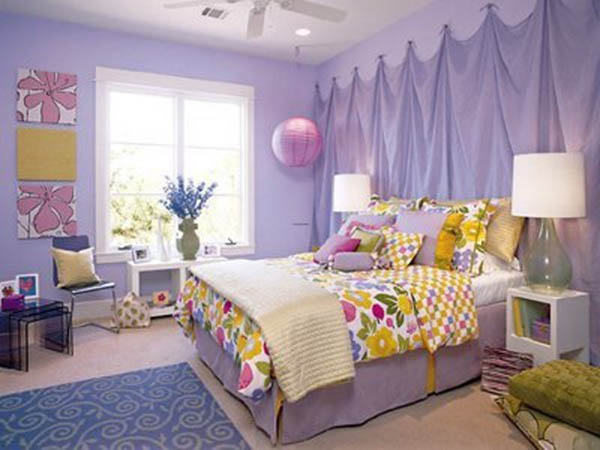 Modern Purple Teenage Girl Bedroom #purplebedroom #teenbedroom #girlbedroom #bedroom #homedecor #decorhomeideas