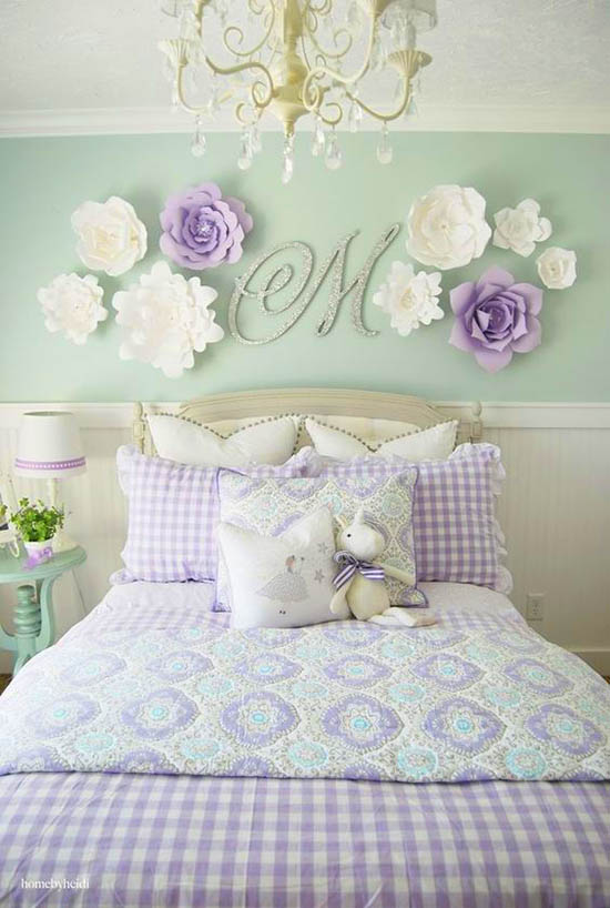 Purple bedroom wall decor monogram #purplebedroom #teenbedroom #girlbedroom #bedroom #homedecor #decorhomeideas