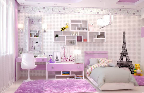 Purple themed teenage girl bedroom #purplebedroom #teenbedroom #girlbedroom #bedroom #homedecor #decorhomeideas