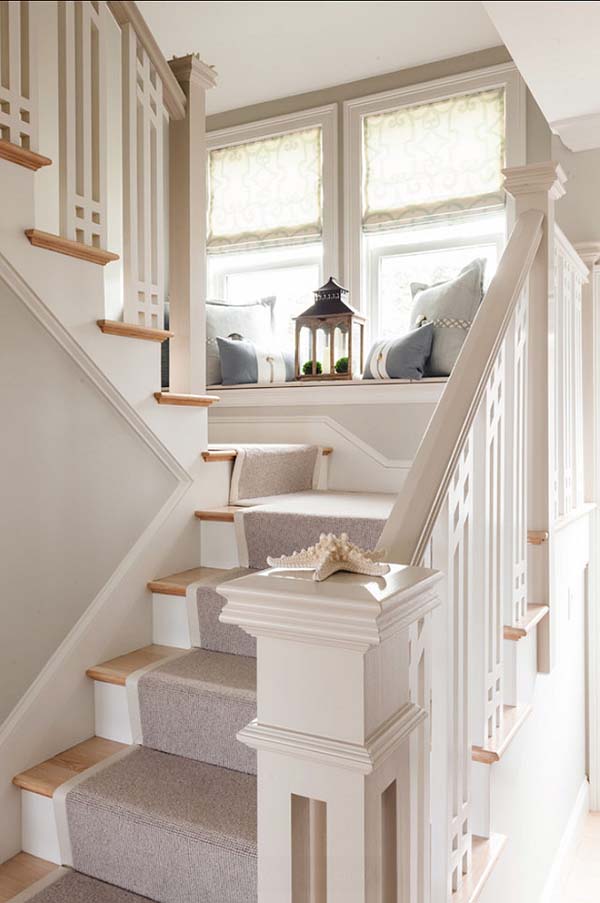 Reading nook staircase #staircase #stairway #stairs #staircaseideas #decorhomeideas