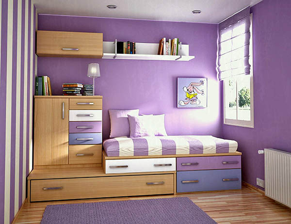 Small teenage girl bedroom ideas #purplebedroom #teenbedroom #girlbedroom #bedroom #homedecor #decorhomeideas