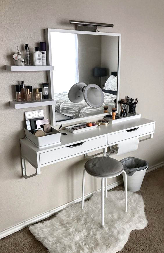 Cool Vanity Ideas For Small Bedrooms, Diy Mirror Ideas For Small Bedroom