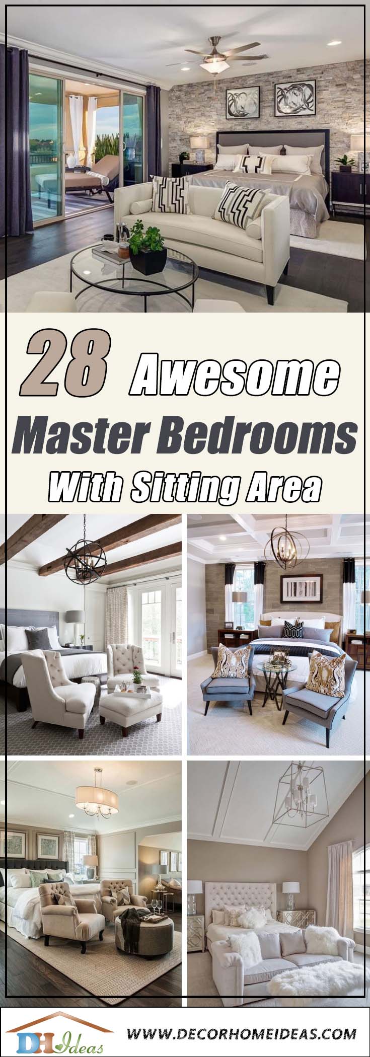 28 Fabulous Master Bedrooms With Sitting Area #bedroom #masterbedroom #sittingarea #homedecor #interiordesign #decorhomeideas