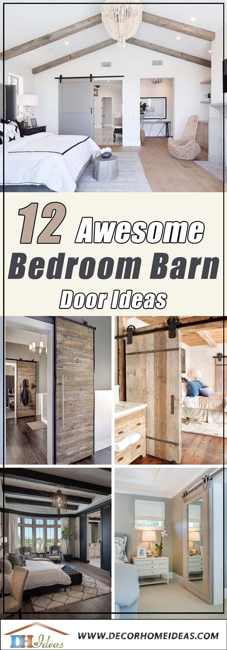 12 Awesome Bedroom Barn Door Ideas #barndoor #bedroom #homedecor #decorhomeideas