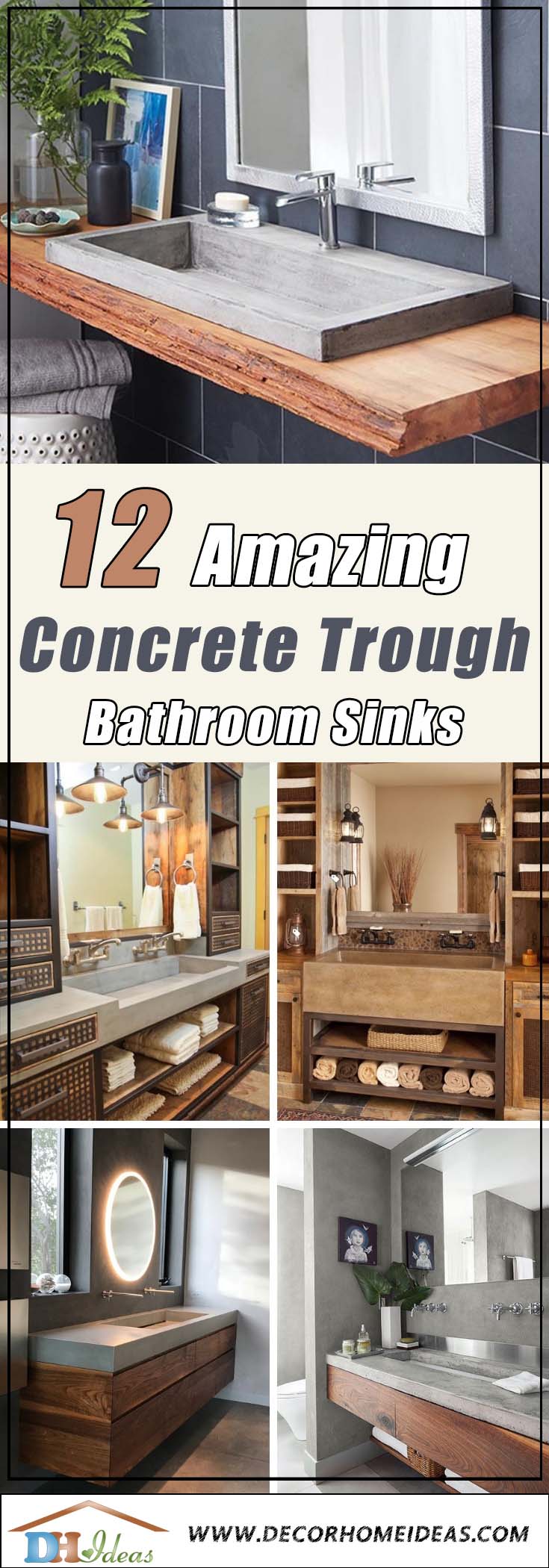 Best Concrete Trough Bathroom Sink Ideas