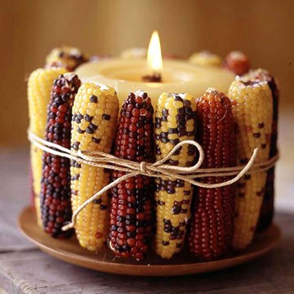 Corn candle fall decoration #falldecor #fallideas #candles #candlesdecor #decorhomeideas