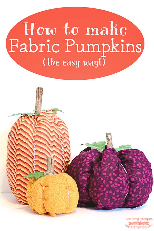 DIY Fabric Pumpkins #craft #fall #falldecor #falldecorideas #decorhomeideas