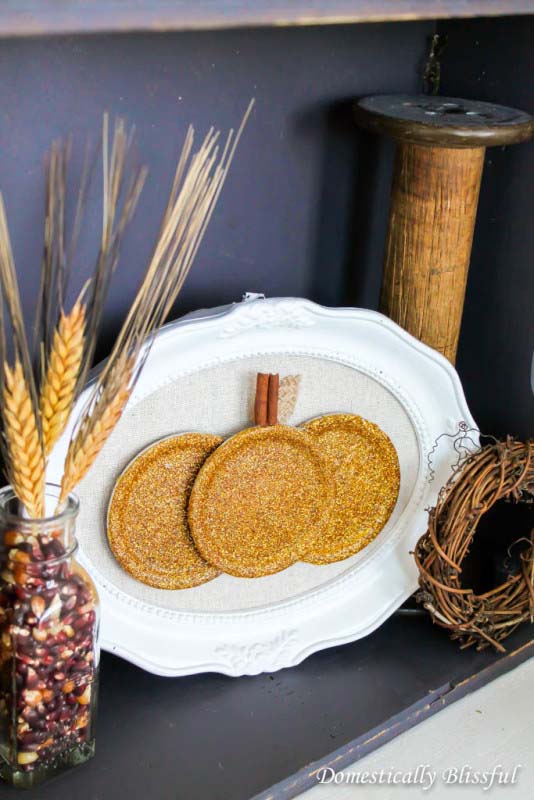 DIY Mason Jar Lid Pumpkin #craft #fall #falldecor #falldecorideas #decorhomeideas