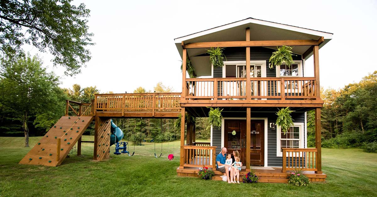 DIY backyard playhouse