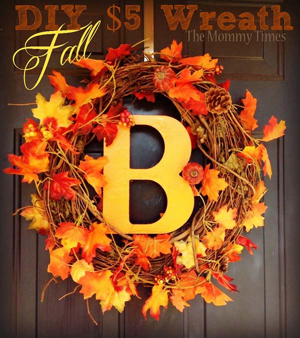 DIY fall wreath craft ideas #craft #fall #falldecor #falldecorideas #decorhomeideas