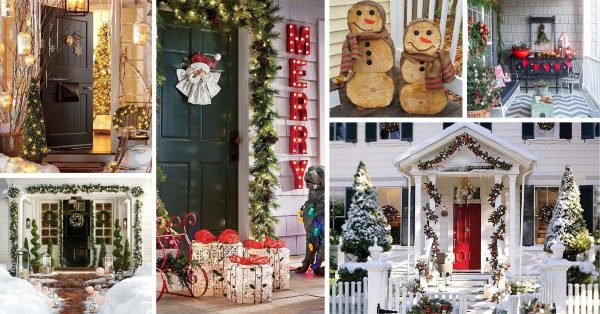 55 Best Front Porch Christmas Decorations for 2023 | Decor Home Ideas