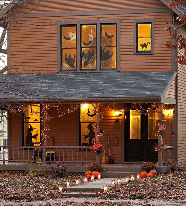 Halloween decorations Window Silhoettes #halloweendecorations #halloween #diyhalloween #halloweendecor #decorhomeideas