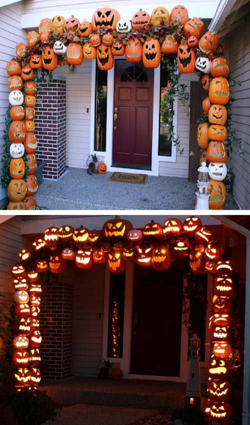 Halloween pumpkin arch #halloweendecorations #halloween #diyhalloween #halloweendecor #decorhomeideas