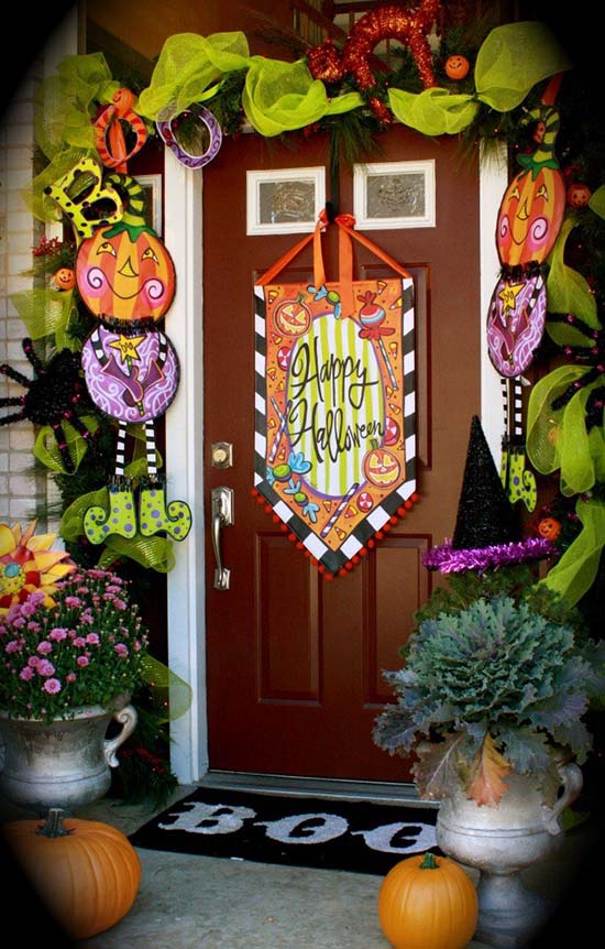 Happy Halloween welcome sign #halloweendecorations #halloween #diyhalloween #halloweendecor #decorhomeideas