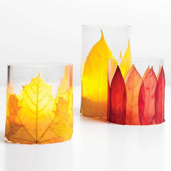 Leaf candle decor #falldecor #fallideas #candles #candlesdecor #decorhomeideas